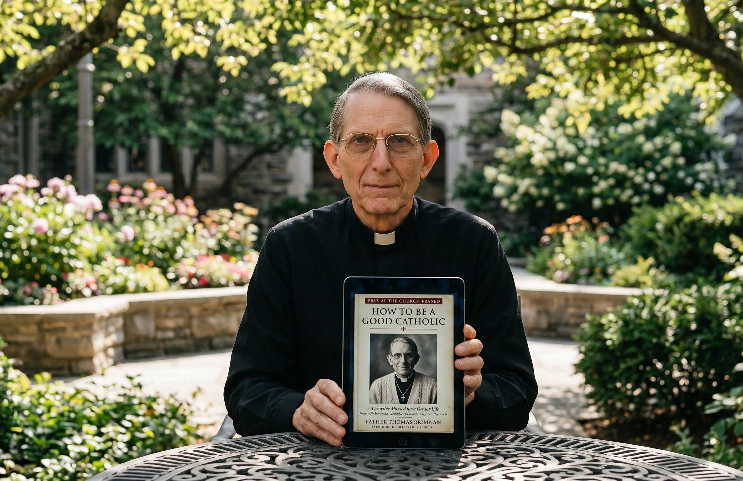 How to Be a Good Catholic, open beside a candle and rosary